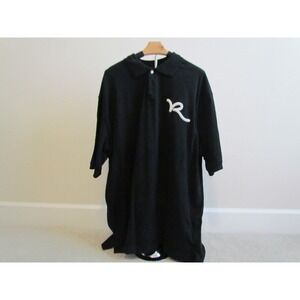 Rocawear Polo Shirt 2XL Black Y2K Hip Hop Streetwear Embroidered Logo